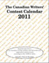 Canadian Writers' Contest Calendar 2011