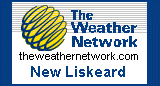 weather in Temiskaming Shores (formerly Dymond, Haileybury and New Liskeard)